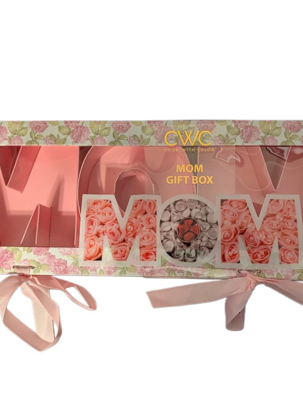 Cook With Color Fillable MOM Gift Box Pink Floral Mother's Day Keepsake